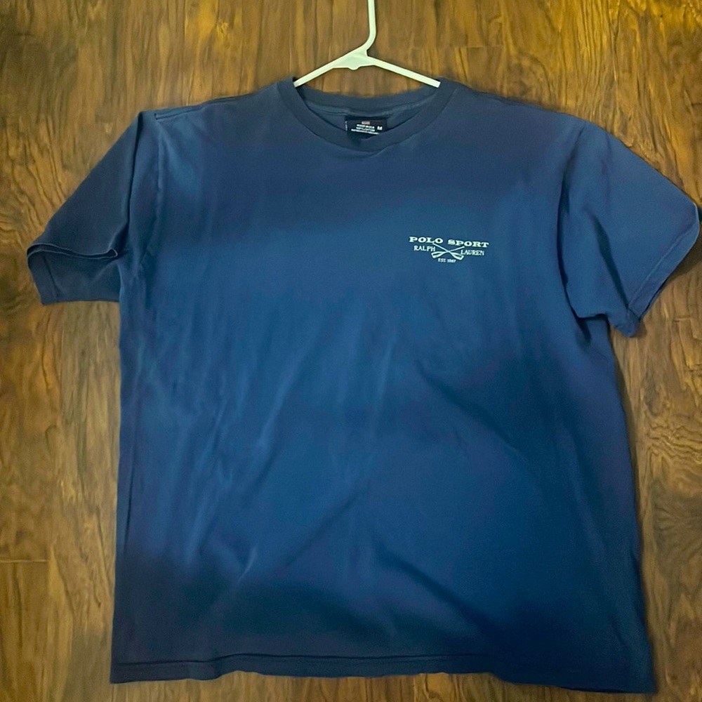 Polo navy blue t shirt mens medium